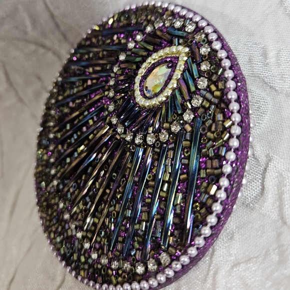 Beaded Multicolored Pocket Mirror - Picture 7 of 10